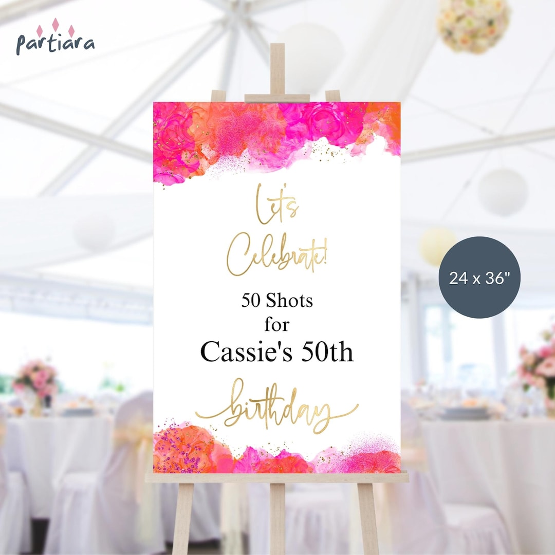 Printable Birthday Sign Lets Celebrate