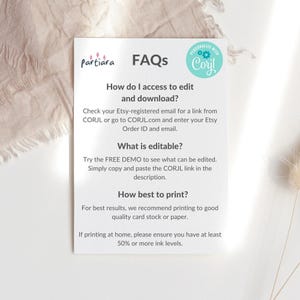 Unicorn Birthday Tea Party Invite 1st Birthday Invitation Printable Pastel Girls Floral Butterfly Theme Pink Lilac Gold Decor Editable P634 image 7