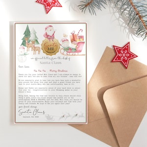 Letter from Santa DIY Editable Printable Instant Download Template, Girl or Boy Custom Personal Father Christmas Letters C P191