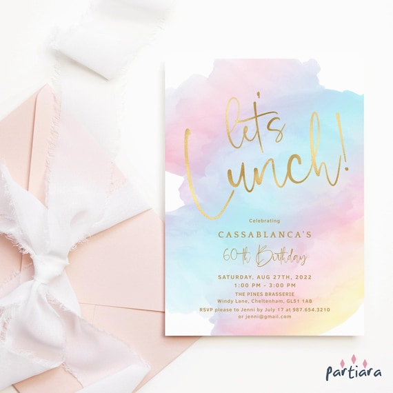 Lunch invitation on sale