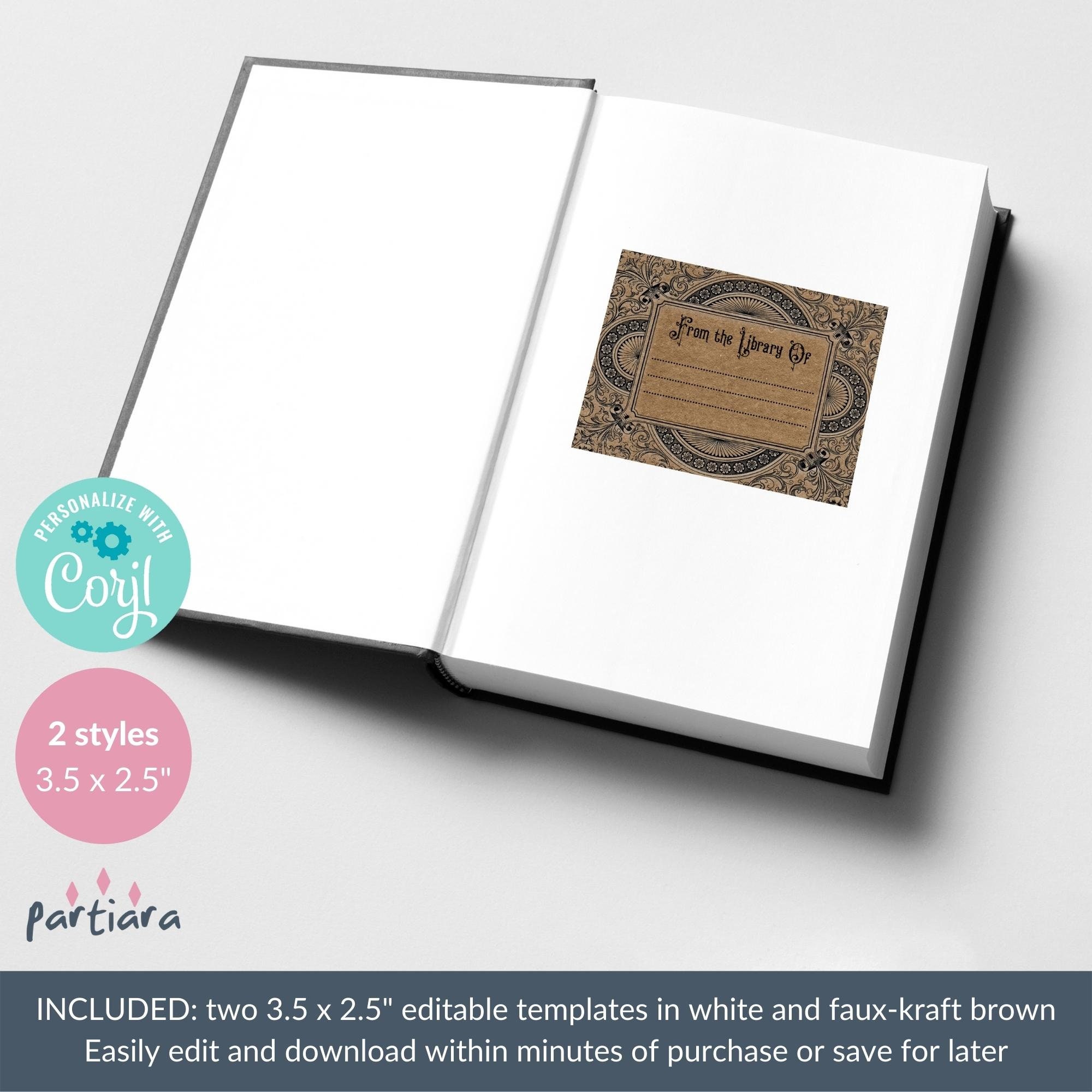 Editable Book Plate Label Template Printable Personal Library Name Labels Vintage Victorian Styled Bookplates Instant Download Cards - Etsy editable-book-plate-label-template-printable-personal-library-name-labels-vintage-victorian-styled-bookplates-instant-download-cards-etsy