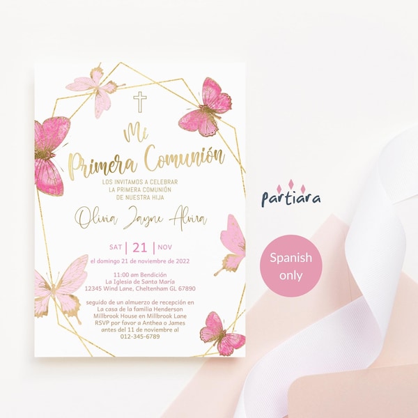 Cumplea os Y Primera Comunion Invitation Etsy UK cumplea-os-y-primera-comunion-invitation-etsy-uk