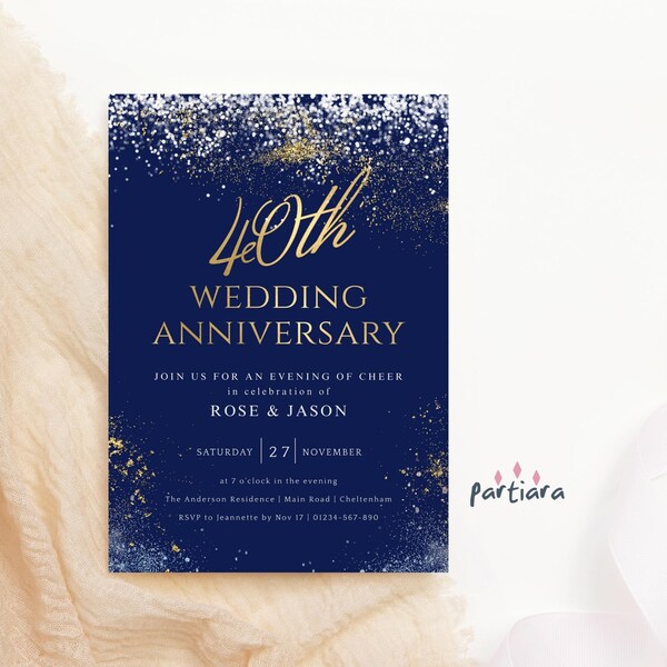40th Wedding Anniversary - Etsy