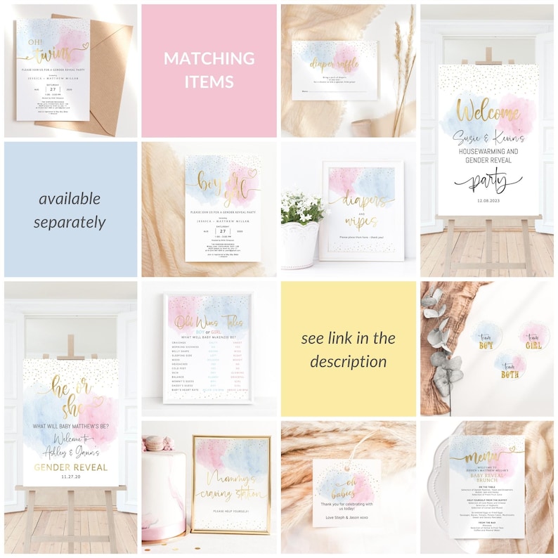 Gender Reveal Party Game Old Wives Tales DIY Printable Sign Editable Questions Boy Girl Baby Shower Activity Guessing Games Decor Poster P16 image 3