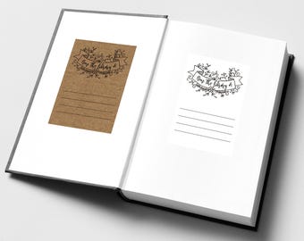 Etichette per ex libris da biblioteca, adesivi per ex libris stampabili, modello modificabile, inserti personalizzati per biblioteca domestica, download digitale