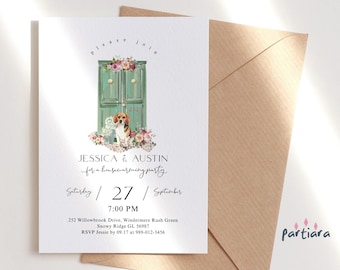 Editable Housewarming Invitation Template; First New Home Open House Party Printable for Dog Lovers