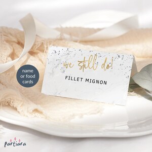 We Still Do Anniversary Food Labels 25th Wedding Anniversary Dinner Party Name Place Cards Printable 50th Anniversary Decor Editable P245