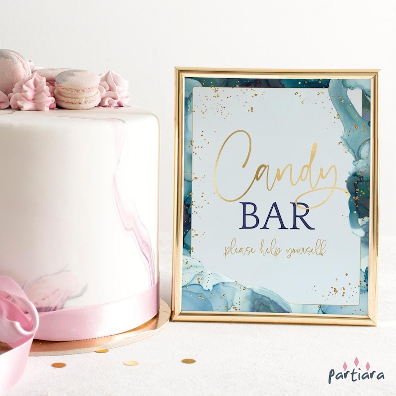 Editable Candy Bar Sign Template Birthday Party Decor Etsy