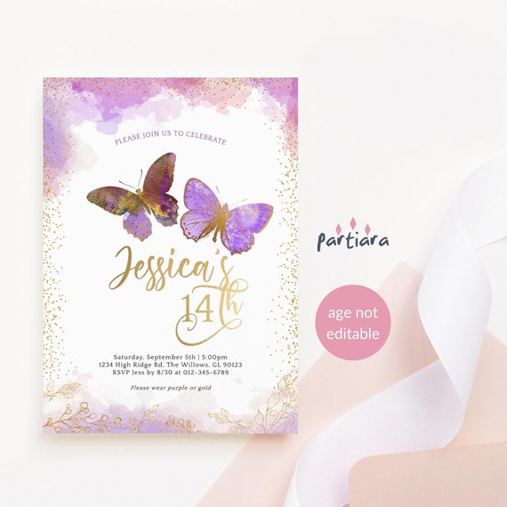 Ladies Birthday Party Program Template Printable Lilac Purple -   Portugal