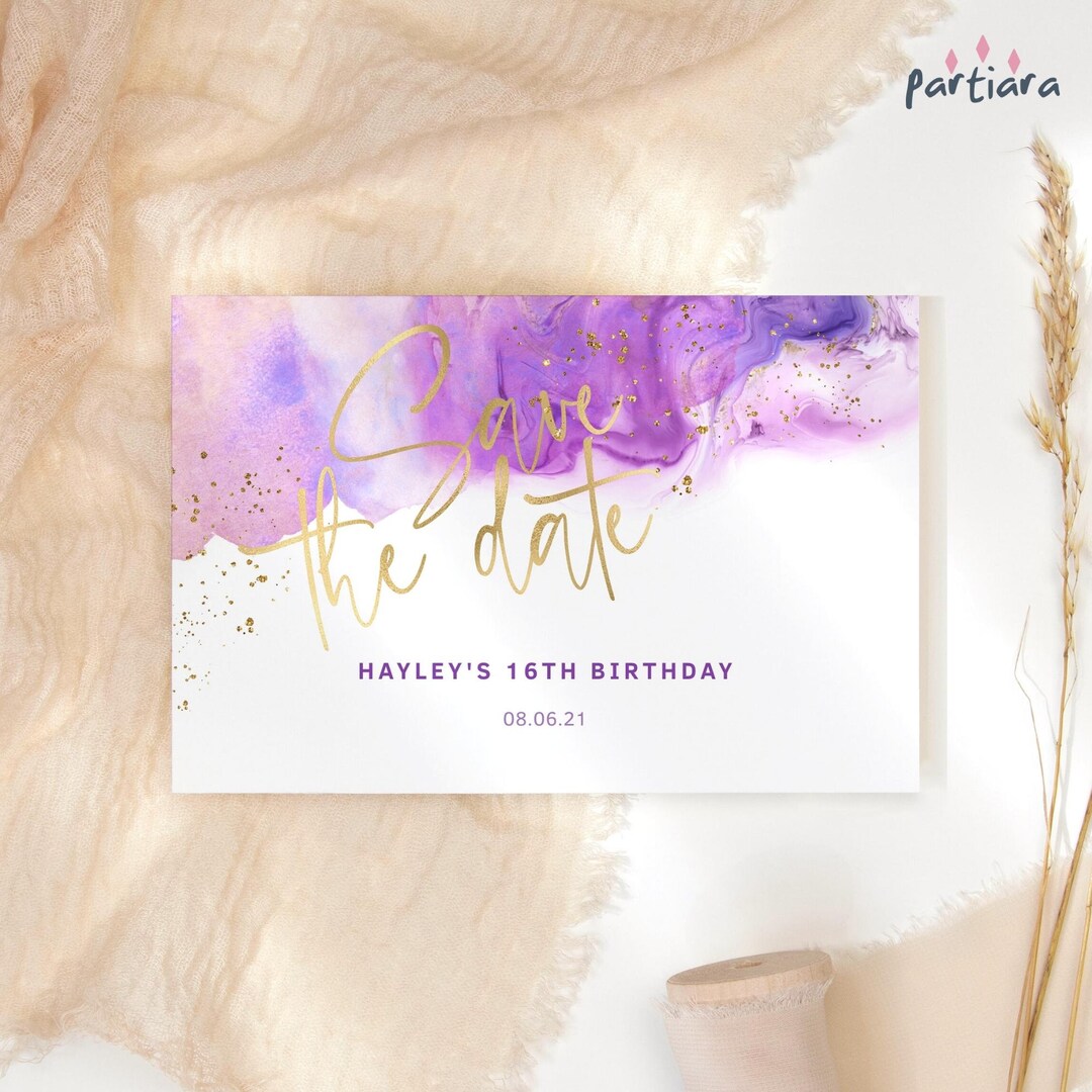 Editable Save the Date Card Birthday Dinner Party Ladies Save the Dates ...