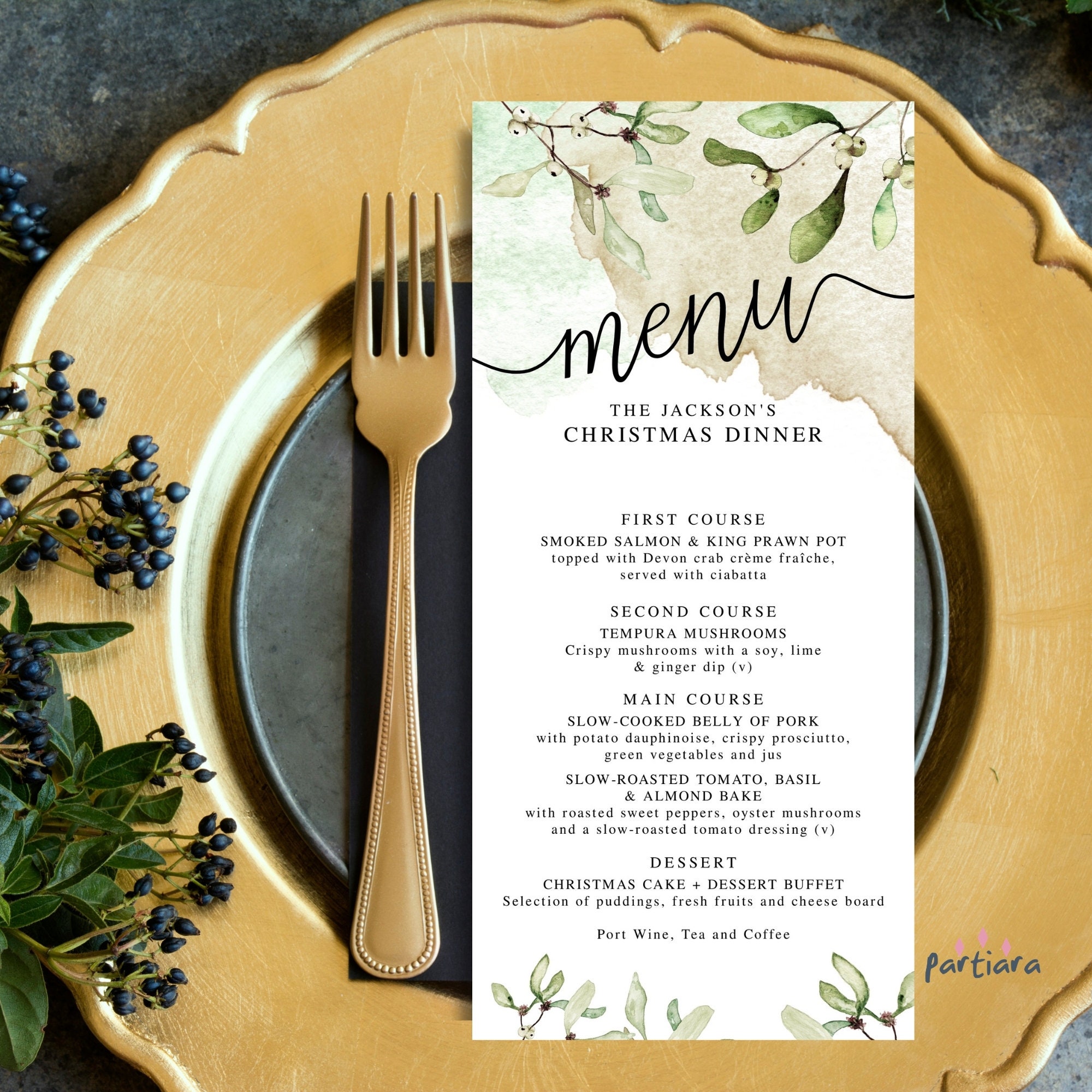 Etsy Menu Template Etsy Menu Template