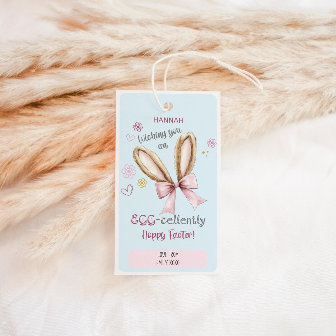 Editable Easter Gift Tags, Kids Easter Treats Favor Tag, Classroom ...