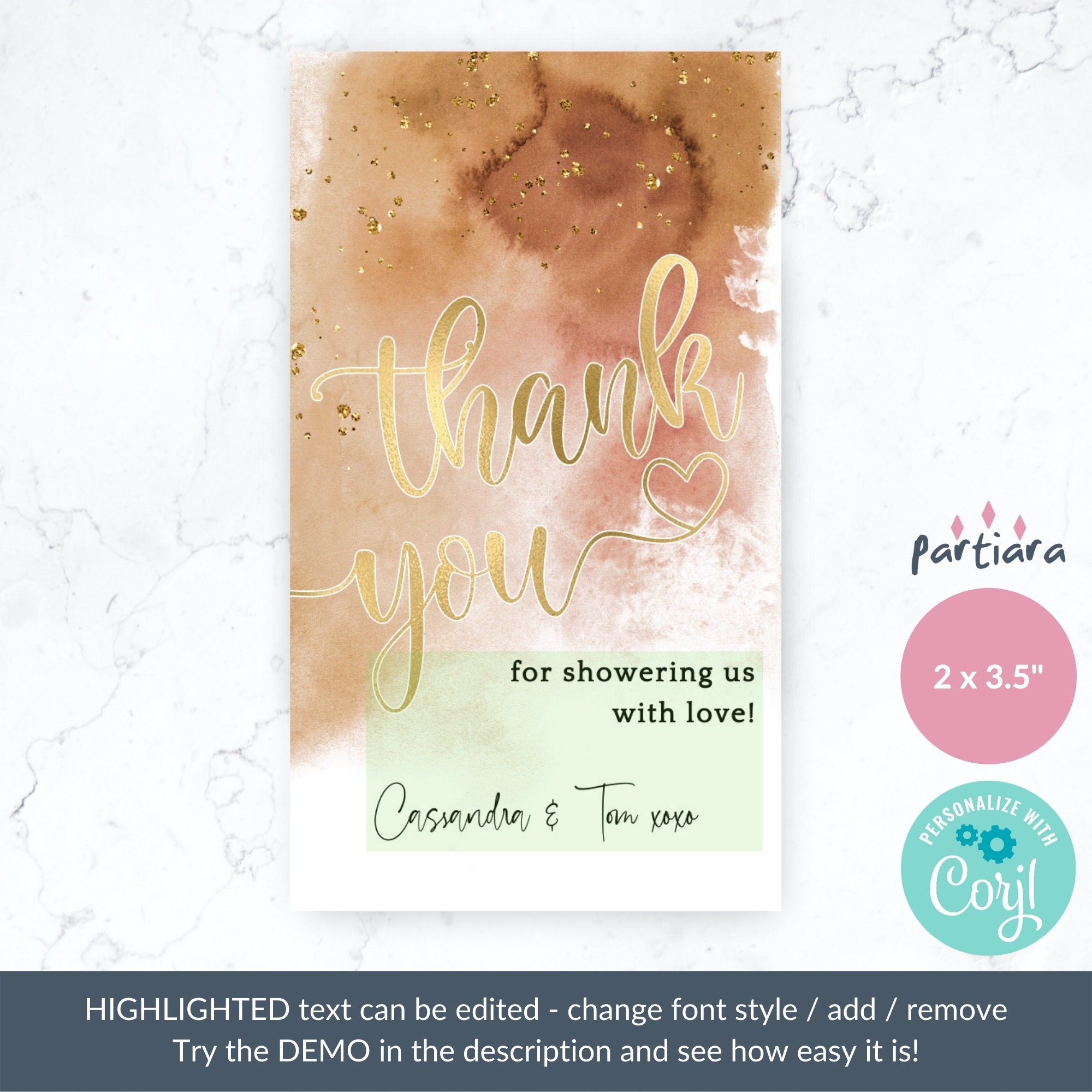 Brown Gold Favor Gift Tag Printable Ladies Chocolate Caramel - Etsy Israel