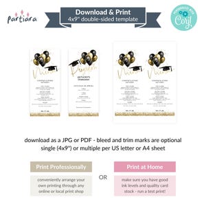 Editable Graduation Program Template, Graduation Dinner Party Menu ...