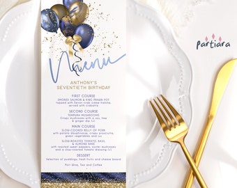 Menu 60th Birthday Men - Etsy
