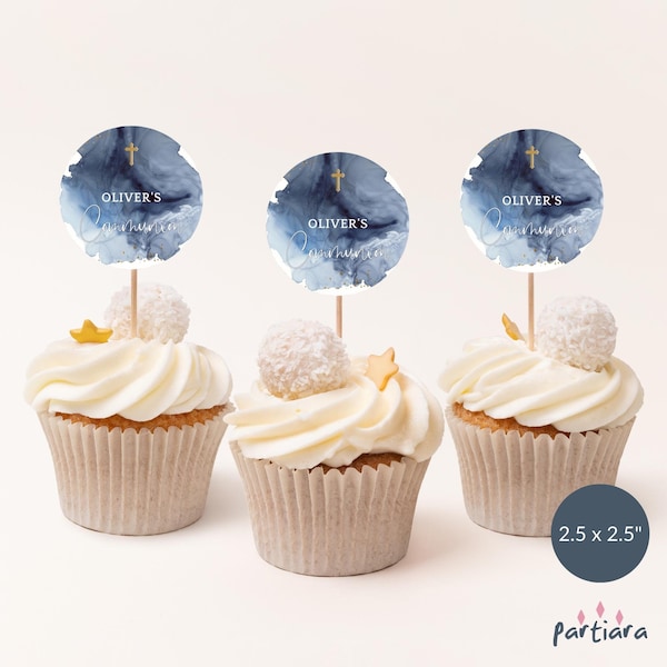 Printable Baptism Cake Topper - Etsy