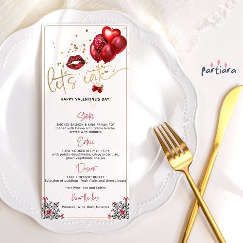 Printable Anniversary Dinner Party Menu Template 50th - Etsy