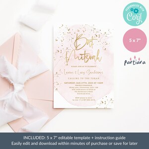 a pink and gold foil foil wedding card