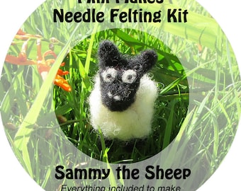 Sheep Needle Felting Kit - Mini Needle Felting Kit - Felting Kit for Beginners - Easy Needle Felting - Needle Felted Lamb Kit