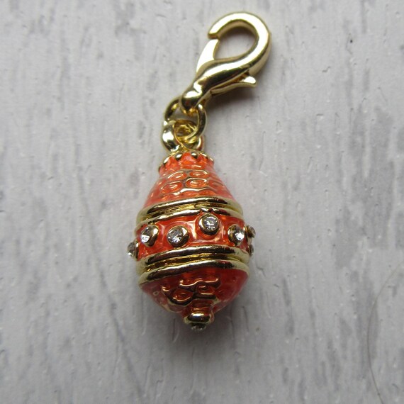 Buy Orange Faberge Style Egg Pendant/charm Necklace Keyring