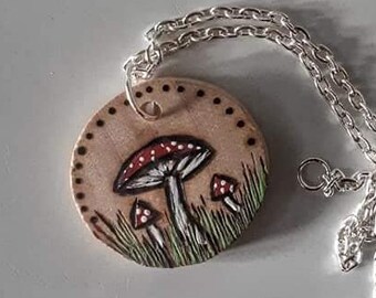 Toadstool necklace