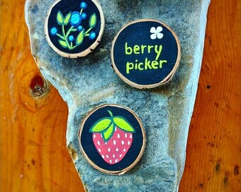 Berry Magnets (Set of 3)