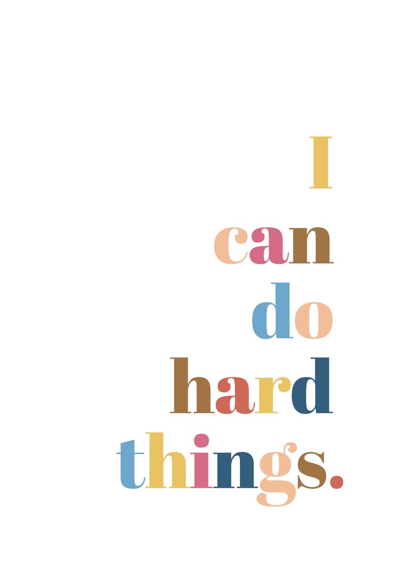 I can do hard things wall print Glennon Doyle quote Etsy