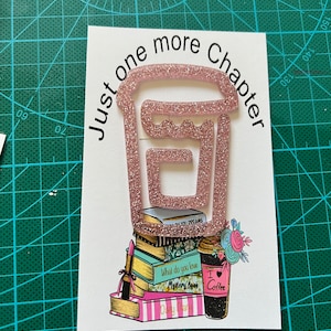 Acrylic coffee cup paper clip bookmark