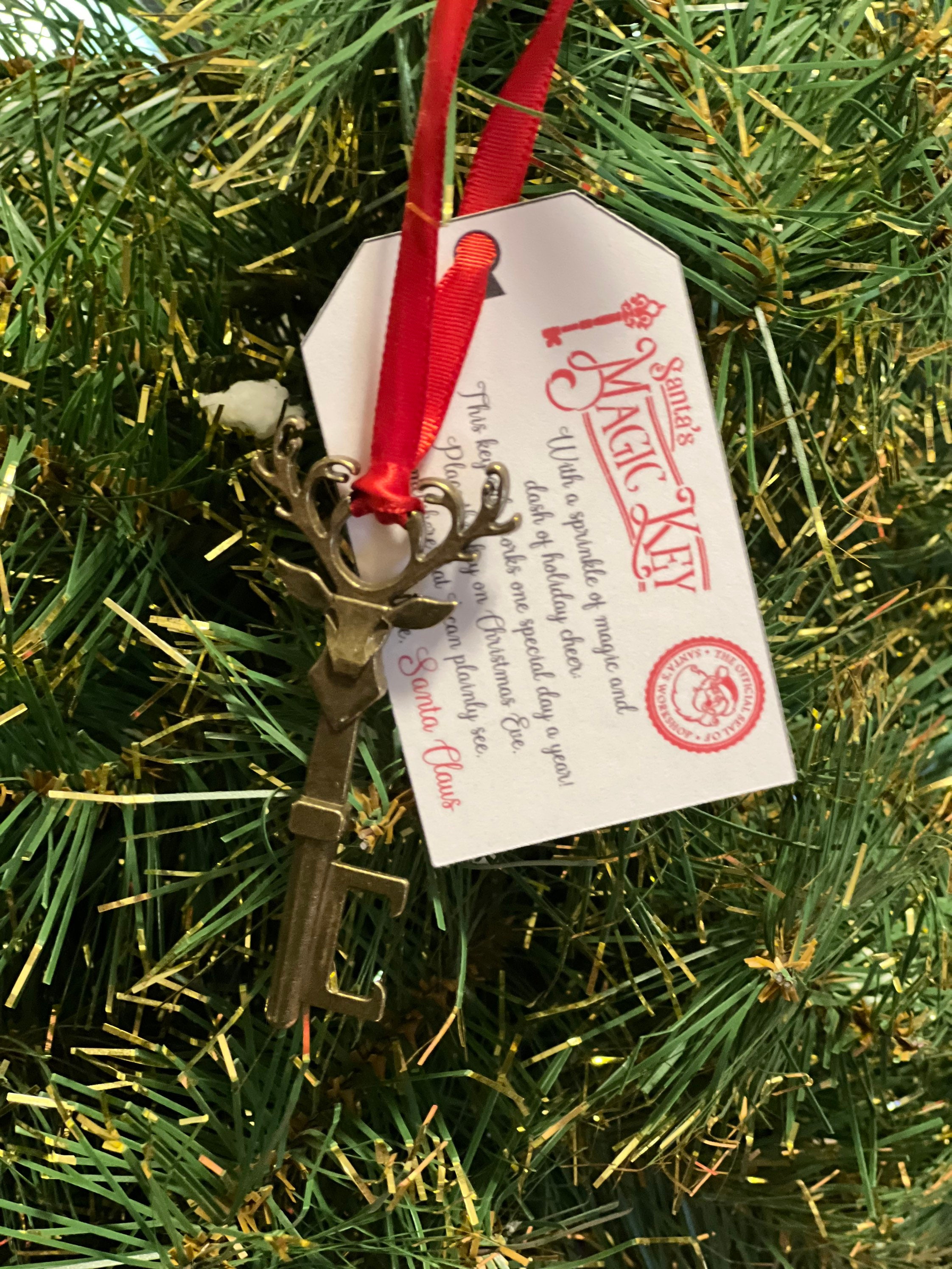 Santa's Magic Key Personalized Christmas Eve Key Santa's Key Magical Key  for Homes Without a Chimney Christmas Key Santa Key 