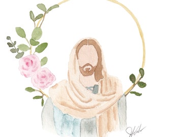 Jesus Christ Watercolor Digital Download