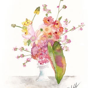 Druckbare Aquarell Blumenmuster