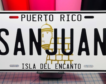 Puerto Rico City Names Aluminum License Plate