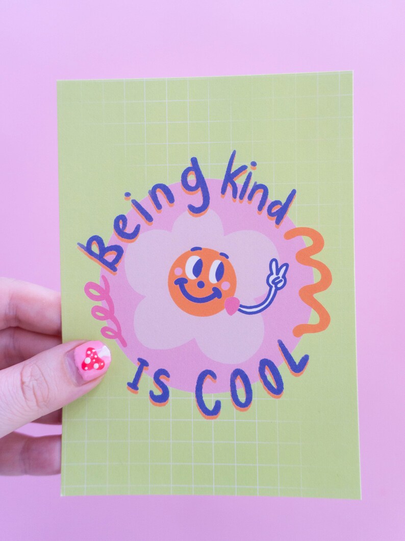 Being Kind Is Cool a6 Postcard Studio Cat-She image 3