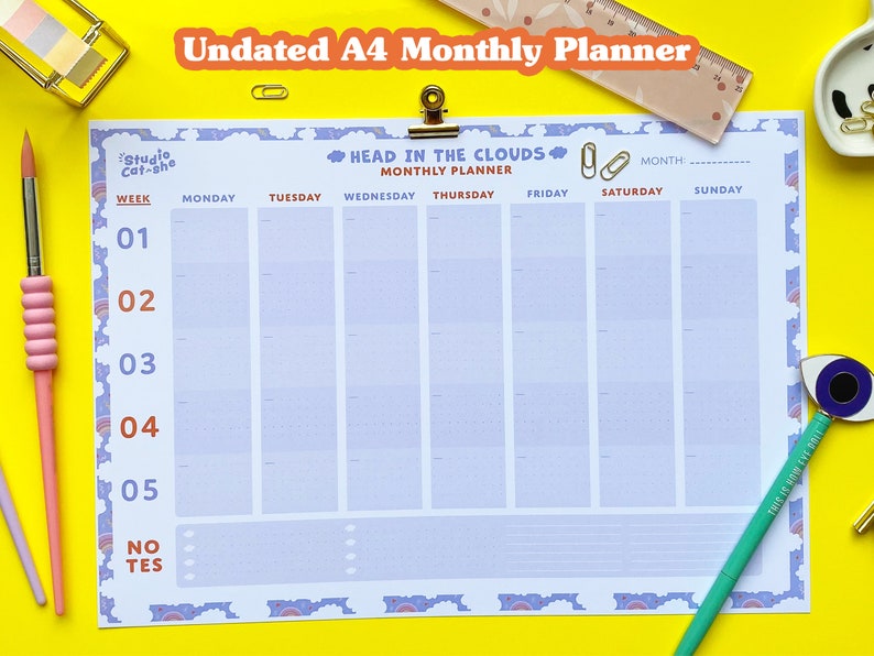 a4 digital weeklymonthly planner 2022 undated pdf