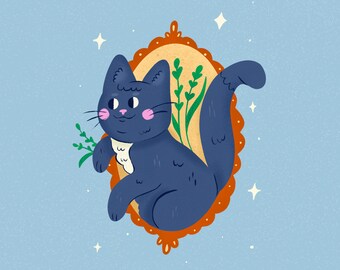 Personalisiertes Tierportrait: Lustig Bunt Digitale Illustration (PNG Datei)