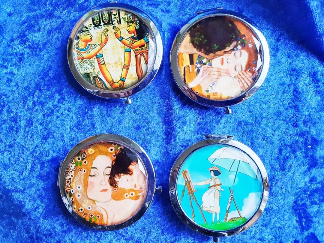 Pocket Makeup Mirror. Vintage Style Compact Handbag Mirror. Etsy.de