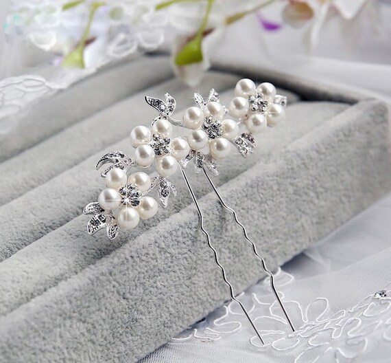 Silver and white Pearl Flower Leaf Headband headpiece Hairband Wedding Bridal Festival Boho Vintage style Crystal Rhinestone diamante