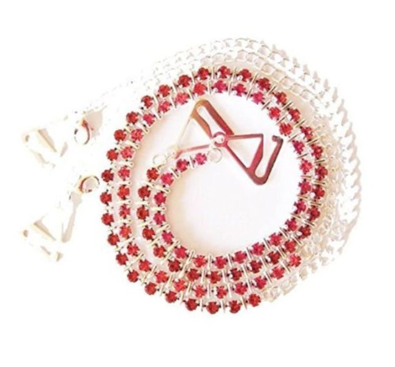 Single row Red and Gold adjustable pair fancy Crystal Rhinestone Diamante bra shoulder straps Wedding Bridal Prom Party Gift Christmas