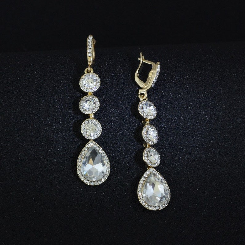 Long crystal earrings Clearance