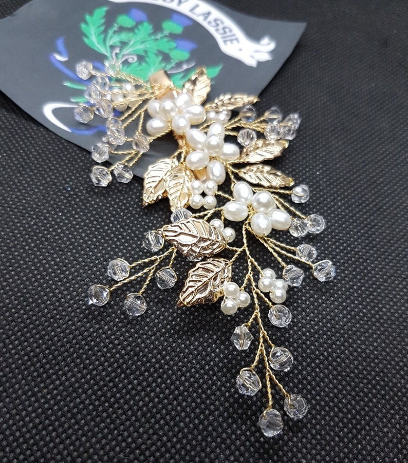 Silver Crystal Flower Hair Clip Vintage Art Deco 1920/'s Style Side Comb Rhinestone Flowers Leaf Hair Pin Bridal Wedding Hair Slide Barrette