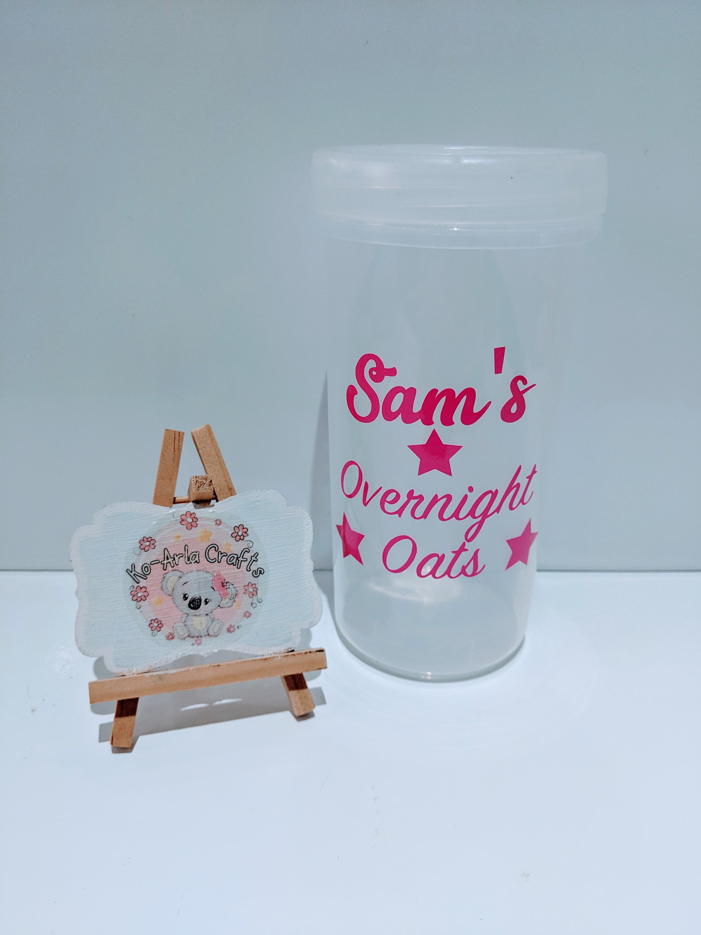 Overnight Oats Jar Personalised Option Mason Jar, Clear Glass Vinyl Decal,  Meal Prep, Breakfast Jar, Personalised Gift slimming World 