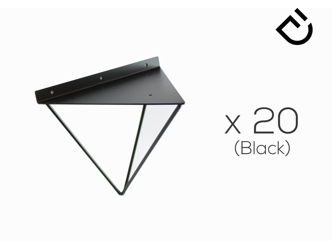 Hairpin Shelf Brackets X20 Industrial Rustic Style black Etsy