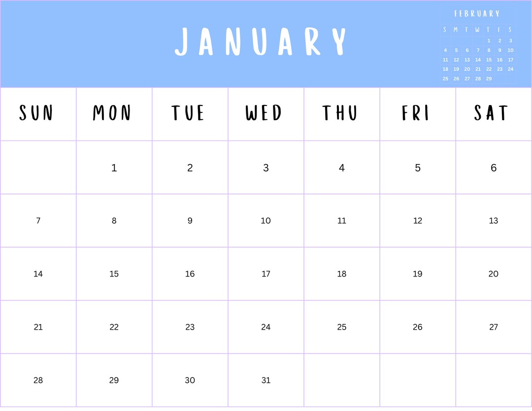 Printable / Digital 24 Month Calendar 2025/2025 Calendars Etsy