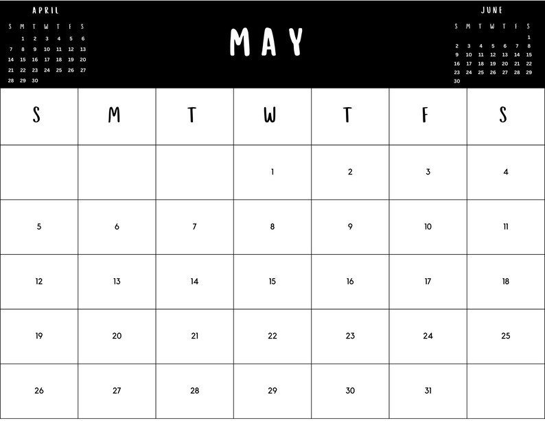 Printable / Digital 24 Month Calendar 2024/2025 Calendars - Etsy