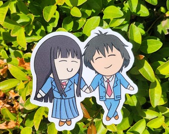 爽子と風早のちびアニメステッカー、From Me To Youグッズ、君に届けステッカー、少女漫画デザインステッカーファンアート、黒沼×ショタ