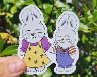 Autocollants Max et Ruby, autocollants de dessins animés de notre enfance, produits dérivés des personnages de Nick Jr.