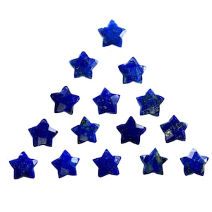 2 Pcs Natural lapis lazuli Hand Carved Star Shape Briolette&#39;s, Star Shape Gemstone For Jewelry, Size 10 mm, SKU-BBI102