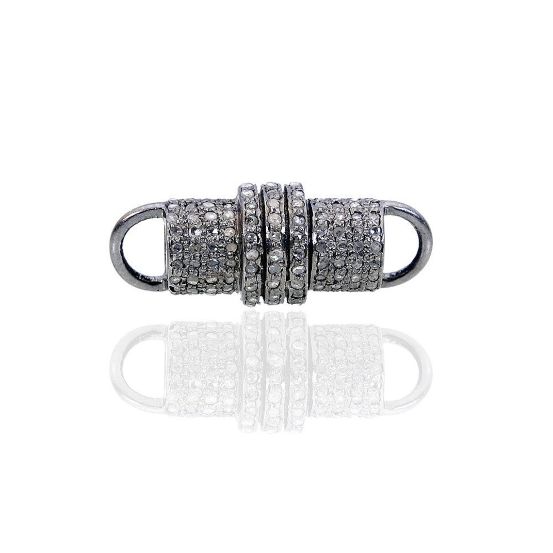 Pave Diamond Clasp Barrel Shape pave Diamond Clasp Etsy