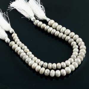 Silverite Faceted Roundel Shape Beads For Women Necklace, Silverite Roundel, Silverite Facetted Beads, Genuine Silverite Beads, 8mm