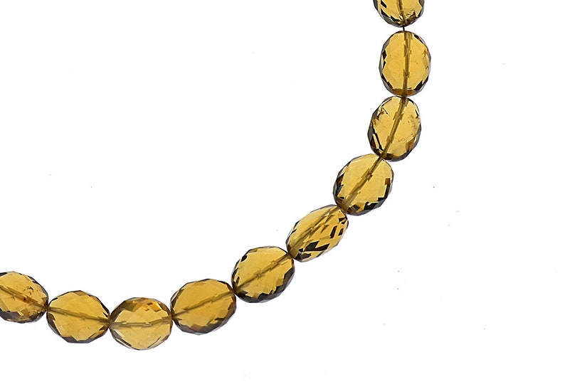 AAA quality Affordable Price 9x6.5 mm Bead for Jewelry making Natural Beer Quartz Oval Faceted Beads Loose Gemstone 13 strand